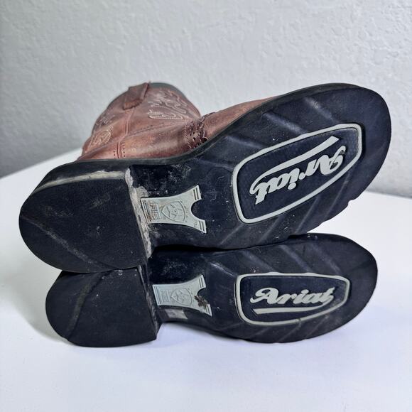 ARIAT Boots 9.5B Fatbaby Saddle Russet Rebel Dapper Western Leather Pull On - Picture 7 of 9